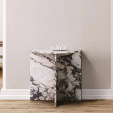 Luxury Living Furniture Bedroom Furniture Italian Calacatta Viola Luna Half Moon Marble End Table